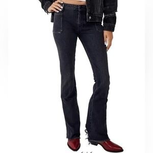 We The Free Izzy Flare Leg Raw Hem Jeans